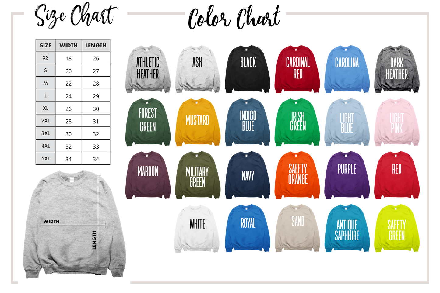 Custom Text Embroidery Sweatshirt
