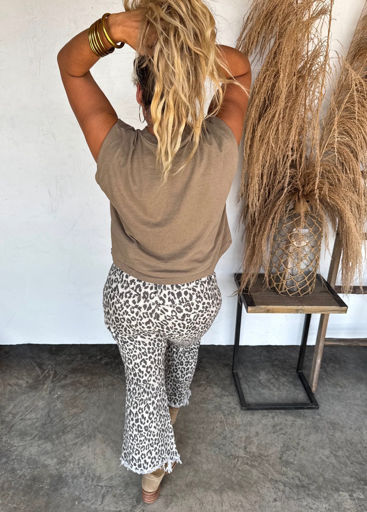 Cheetah Leopard non-distressed jeans Pre Order