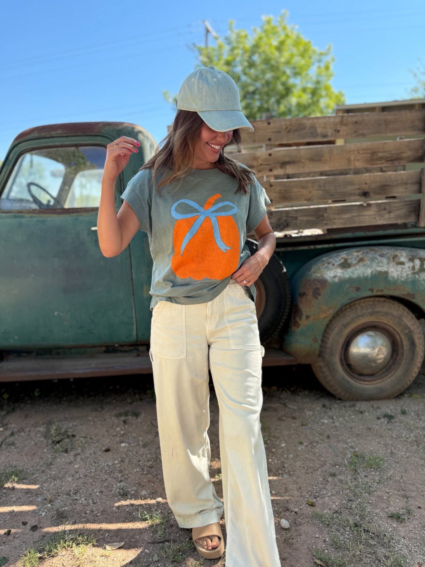 Pumpkin Bow Tee
