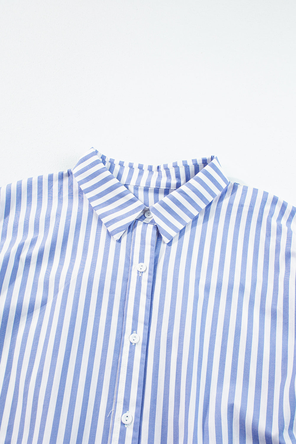 Pink Stripe Dolman Sleeve Oversize Shirt