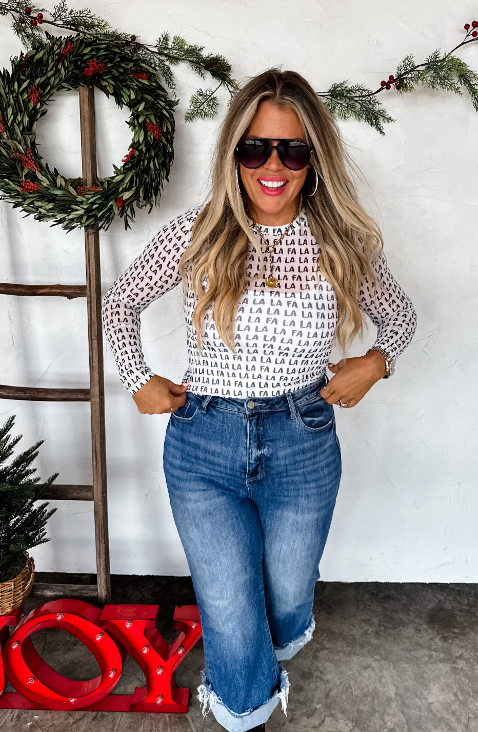 Preorder BLAKELEY mesh Christmas Tops