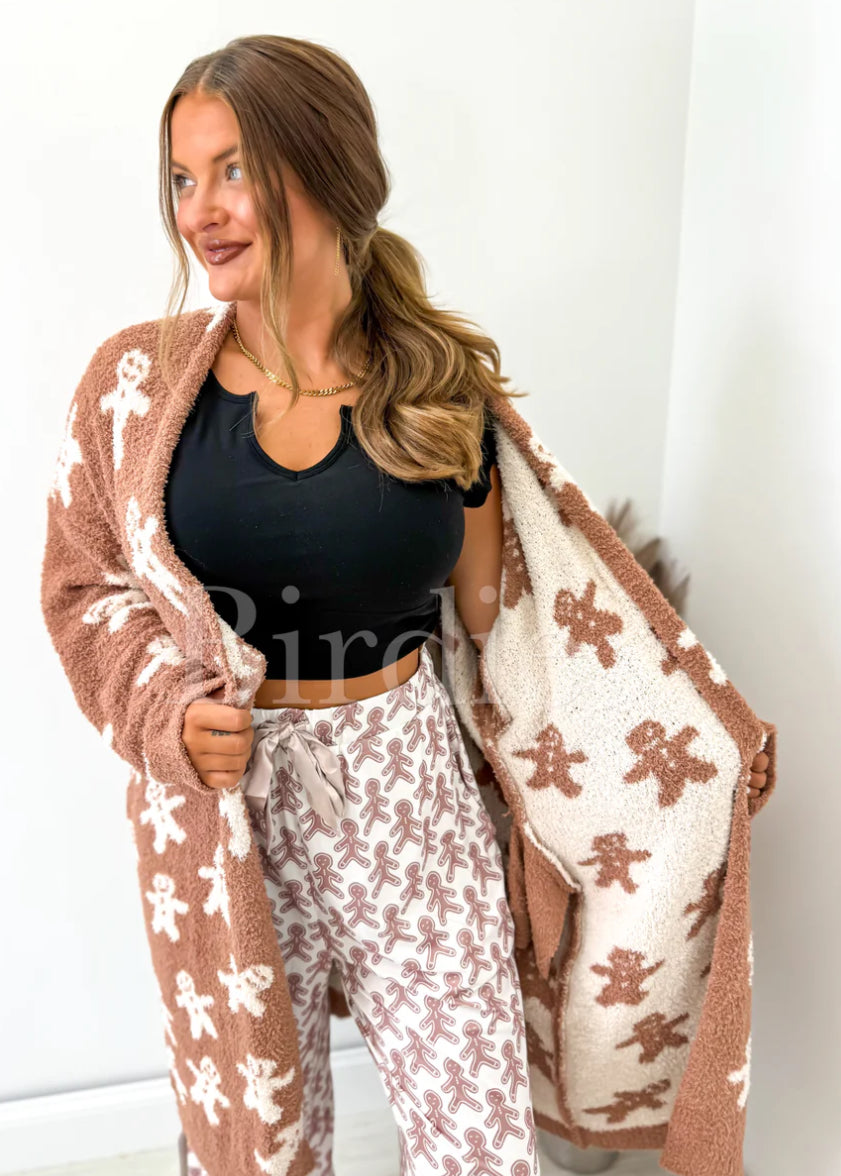 BIRDIE PREORDER Gingerbread Snuggle Reversible Cardigan