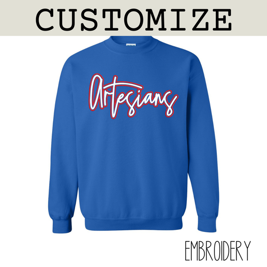 Custom Text Embroidery Sweatshirt
