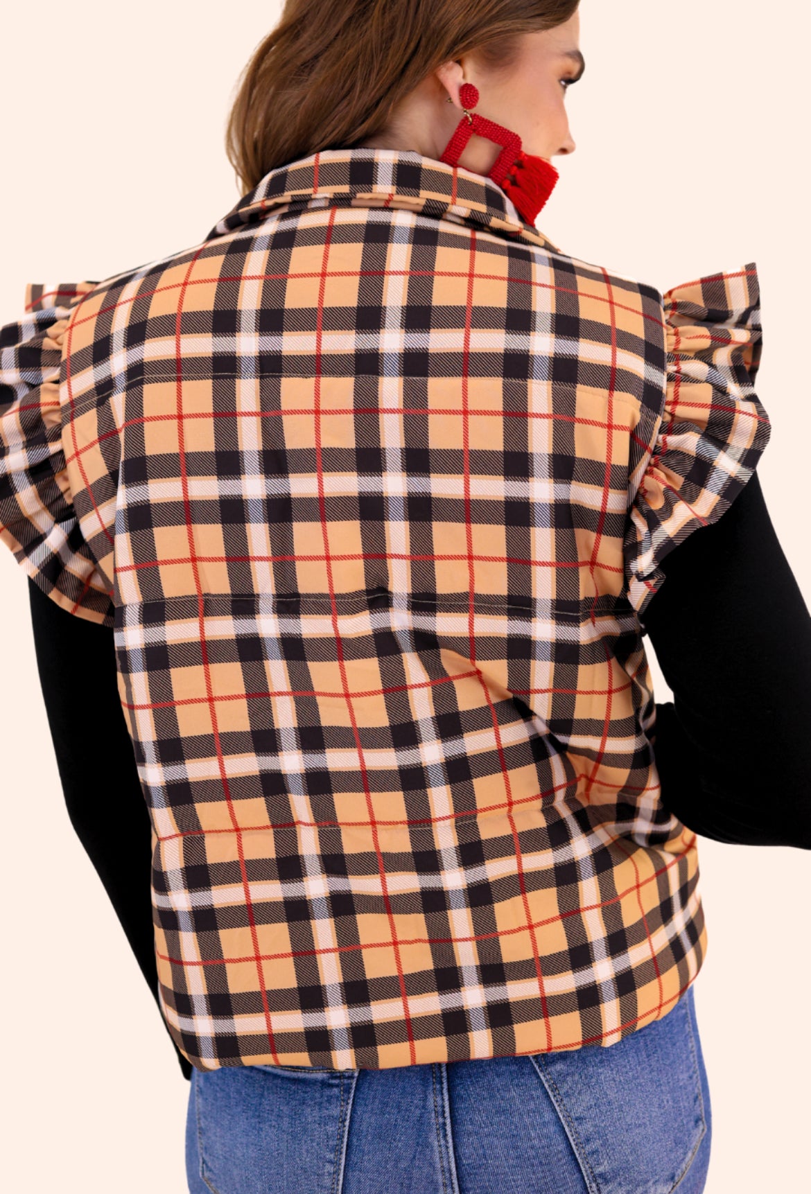 Nora Plaid Puffer Vest