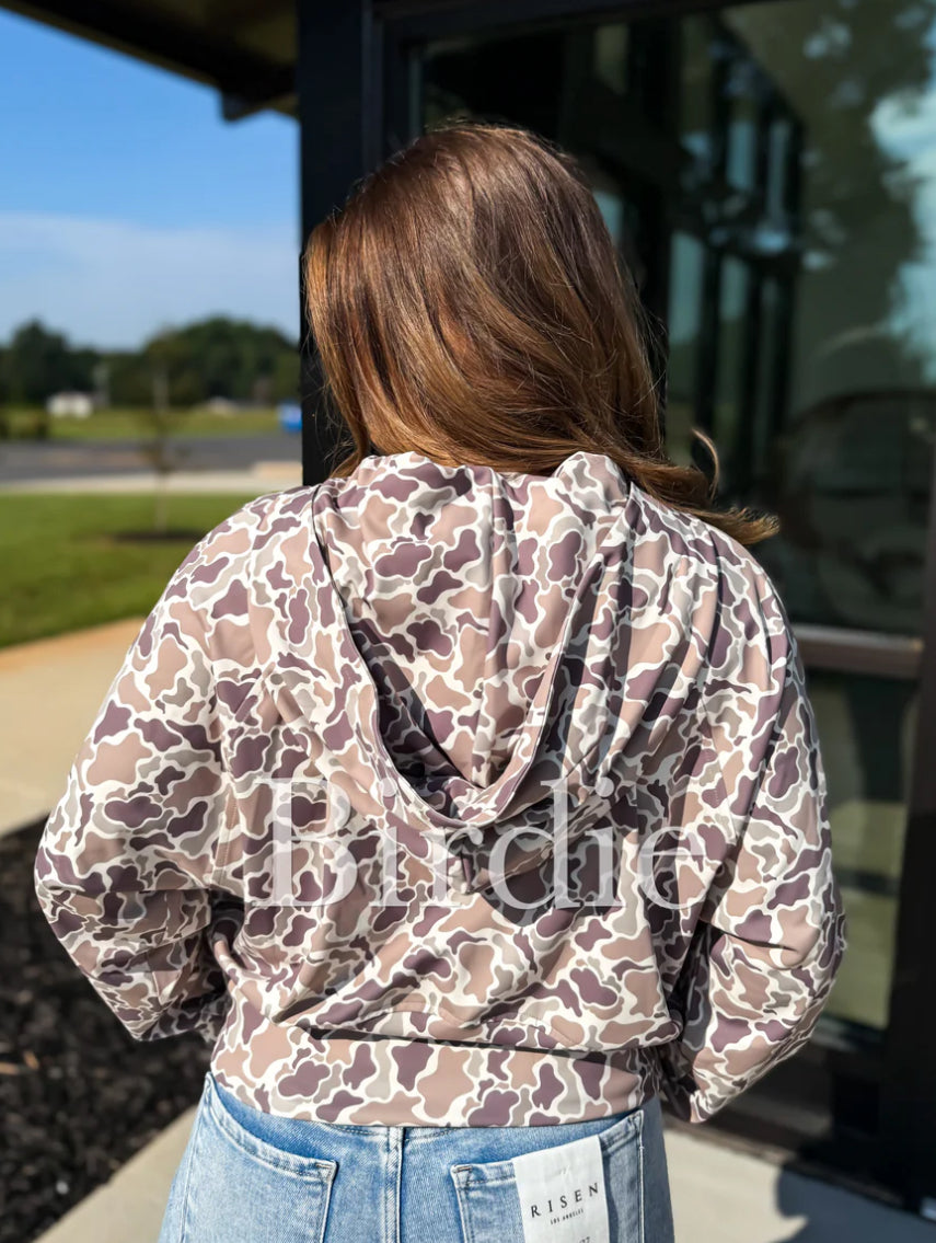Quarter Zip camo hoodie