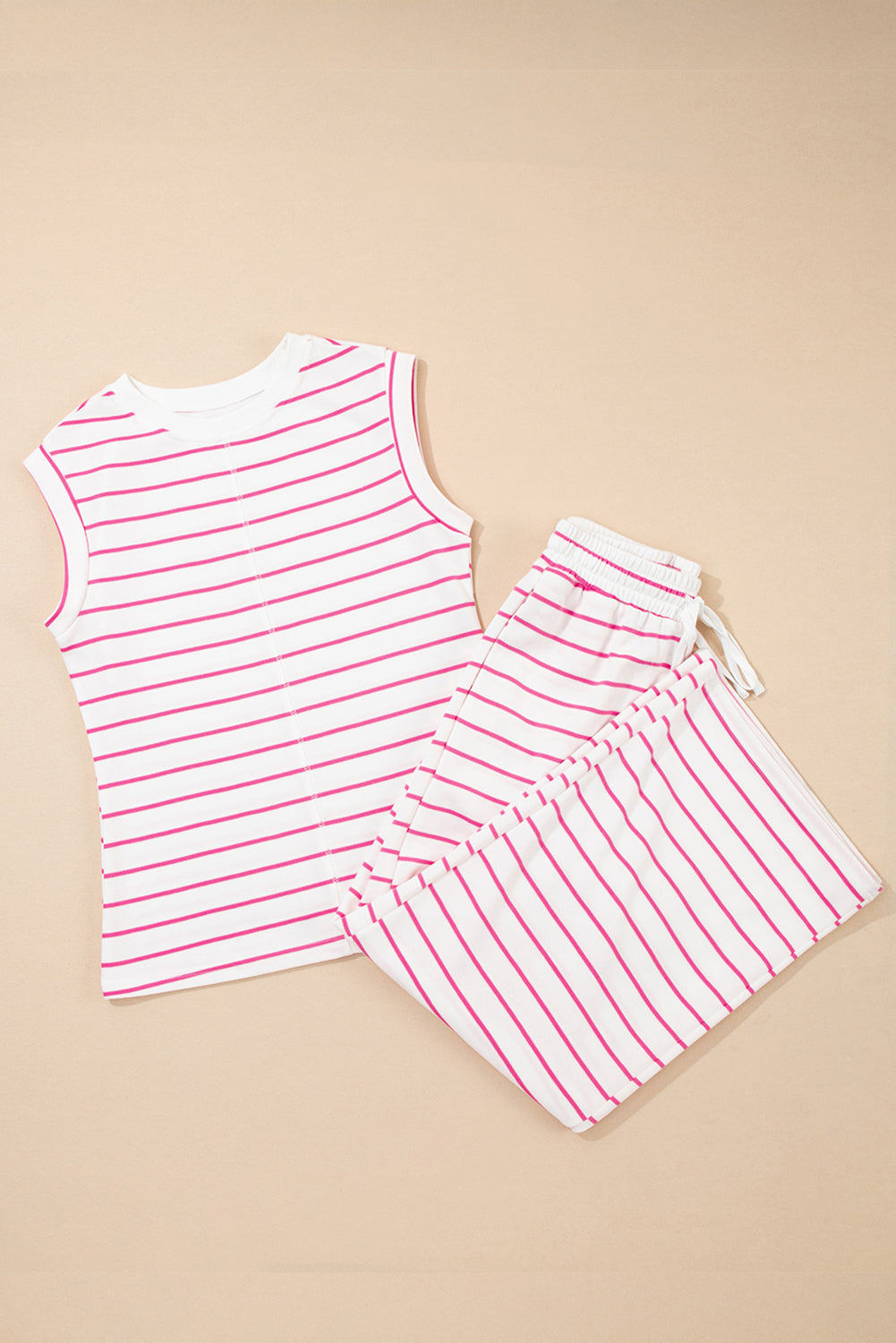 Sail Blue Casual Wide Leg 2pcs Pants Set
