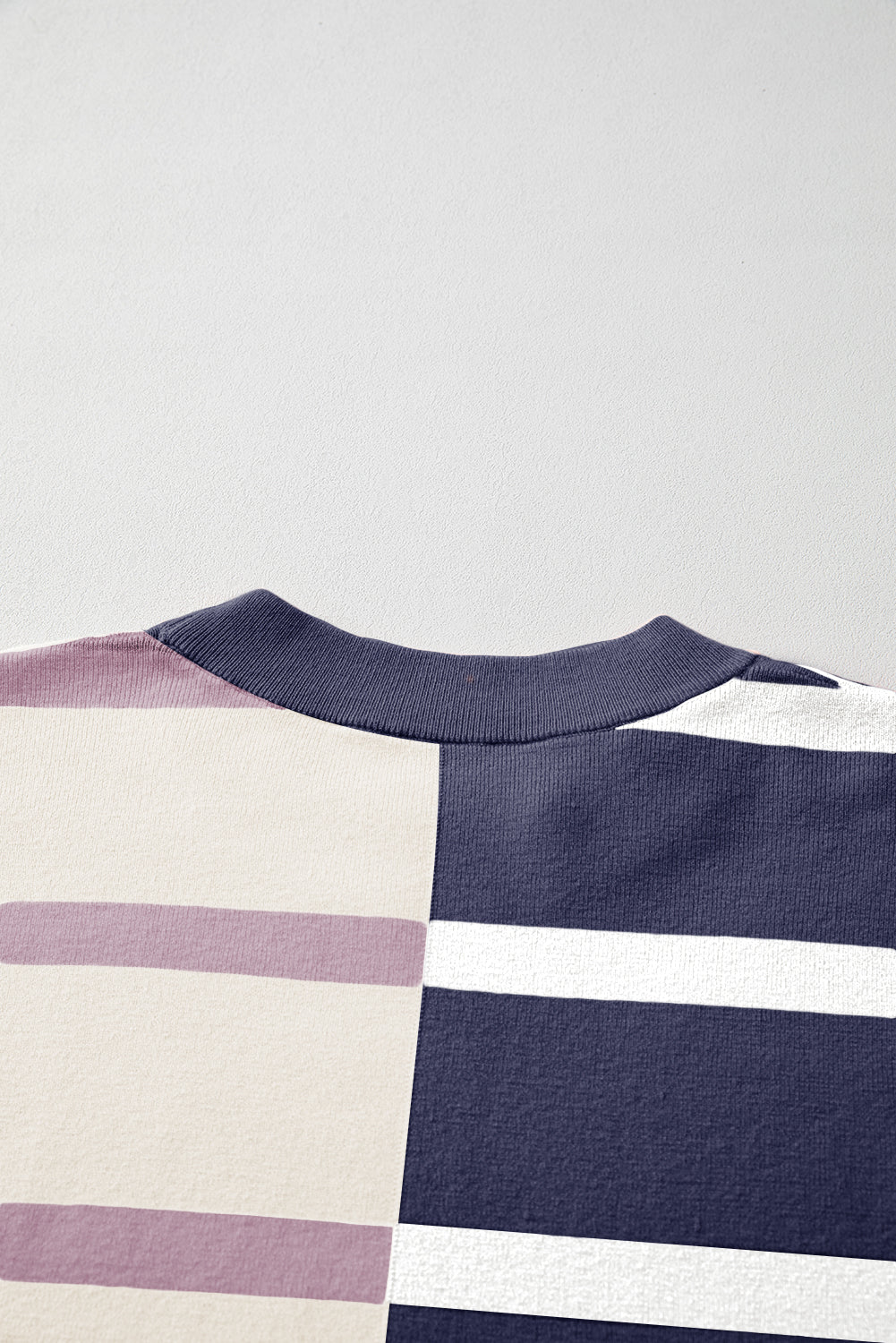 Light French Beige Colorblock Oversized Sweater