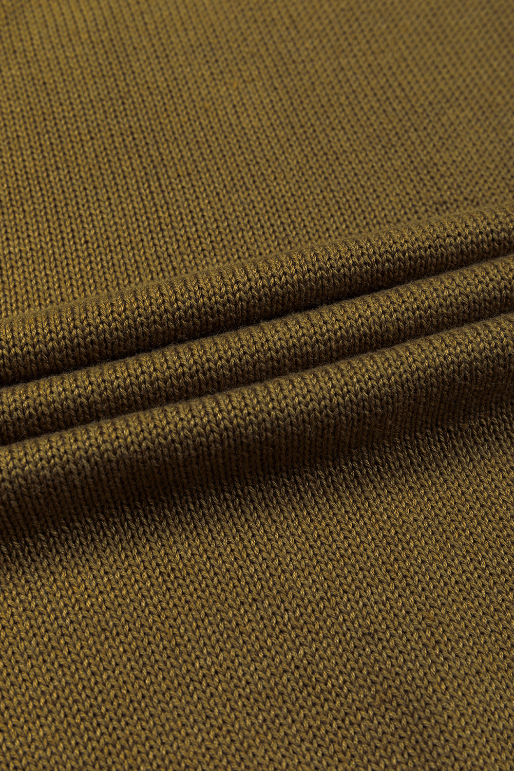 Coffee Colorblock Bishop Sleeve Ribbed Trim Sweater