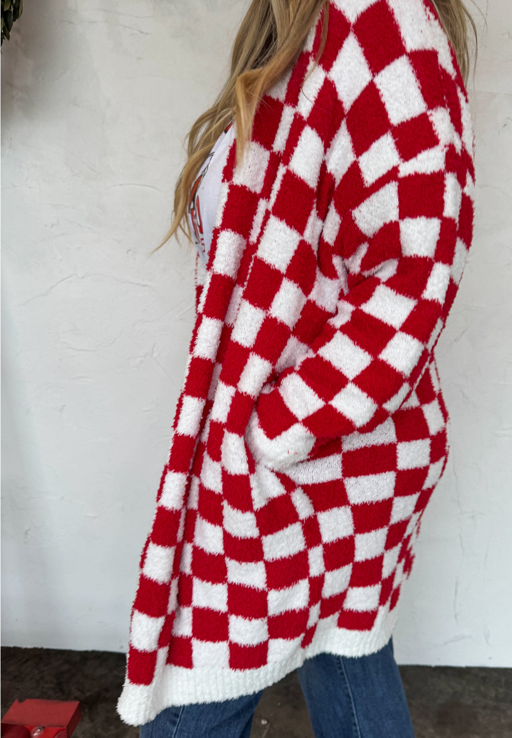 PreOrder Red Checker Cloud Cardigan by BLAKELEY