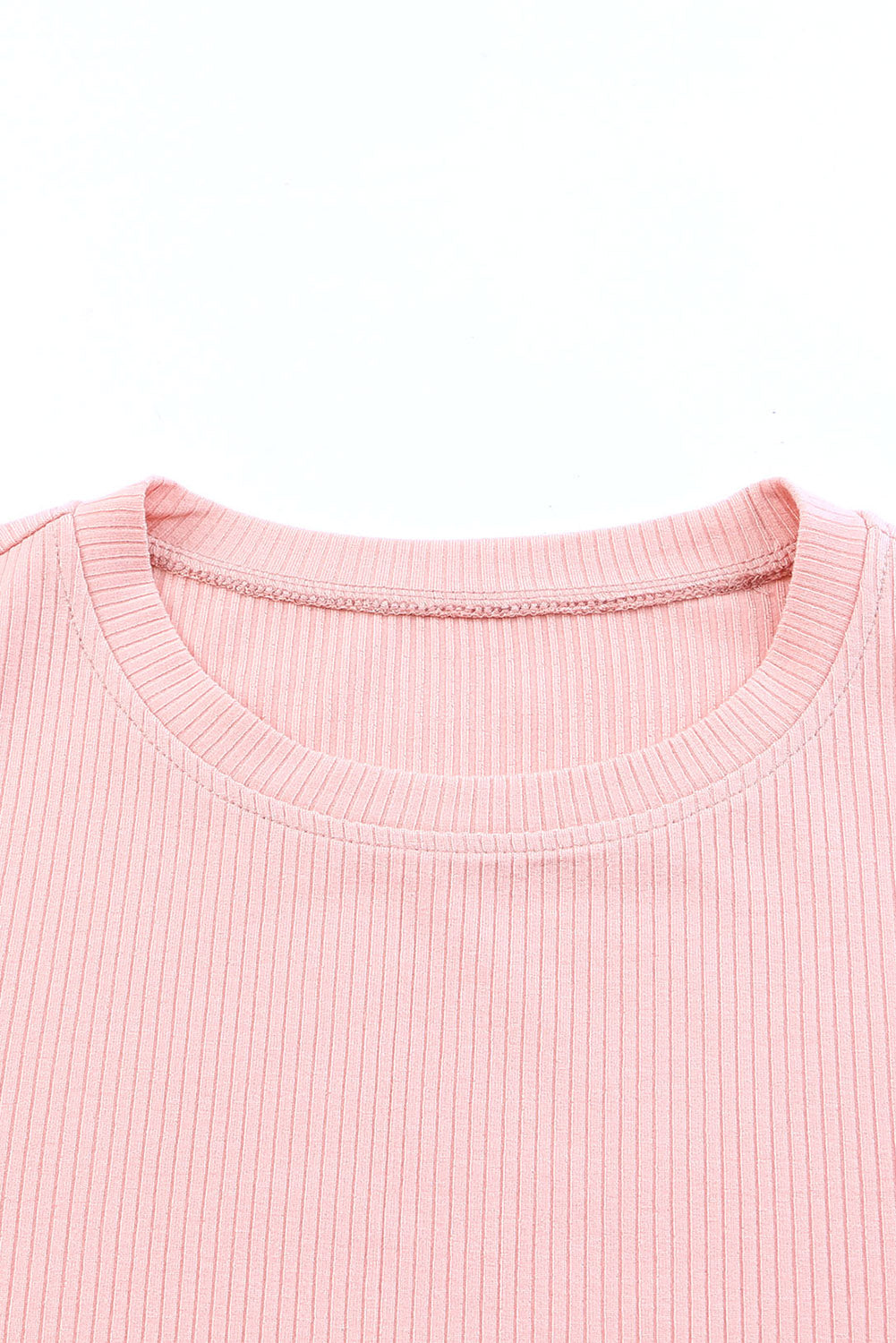 White Dotty Mesh Ruffle Sleeve Ribbed Knit Top
