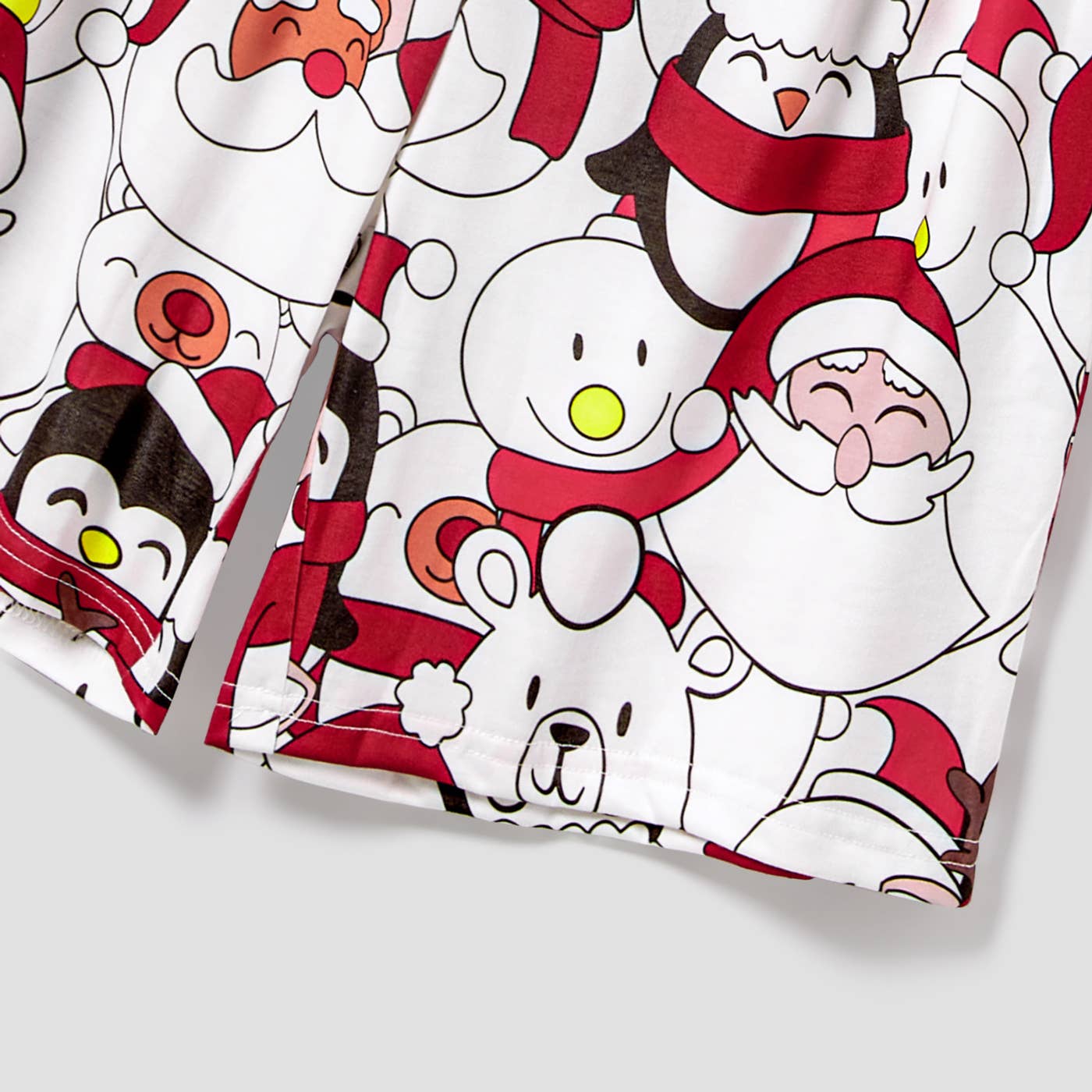 Christmas Santa and Snowman Family T-shirts & Shorts Pajamas