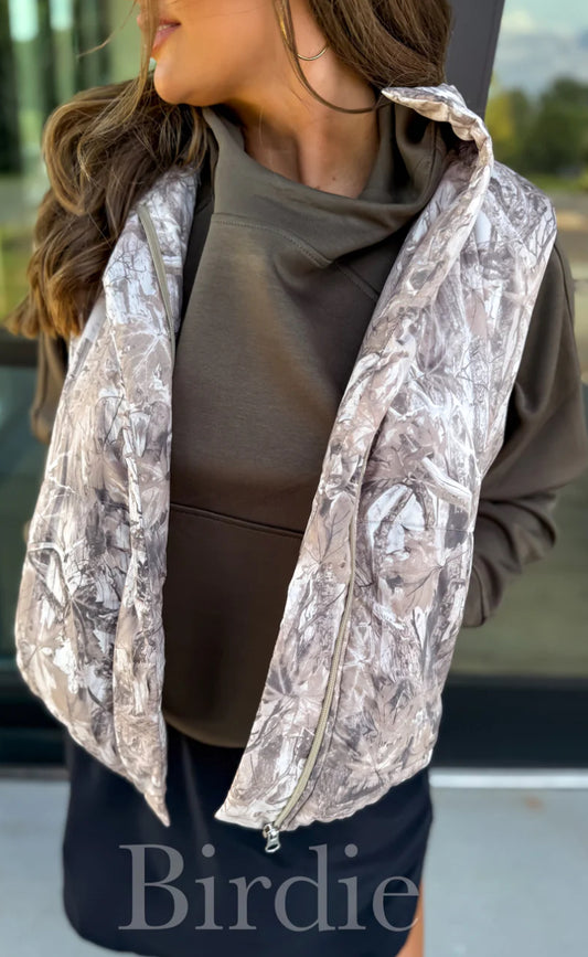 BIRDIE PREORDER 2ND CUT Dark Camo Puffer Vest