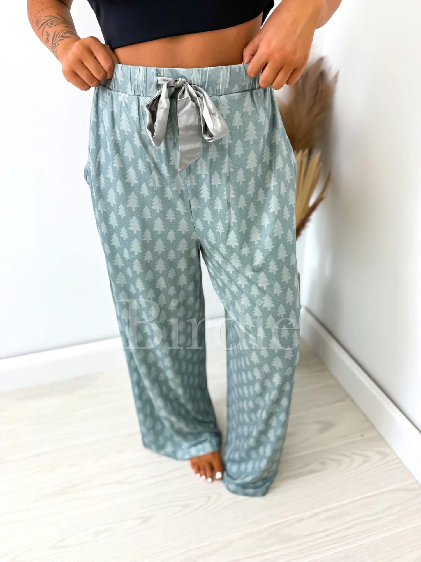 BIRDIE PREORDER Twinkle Tree Pajama Pants with Satin Bow