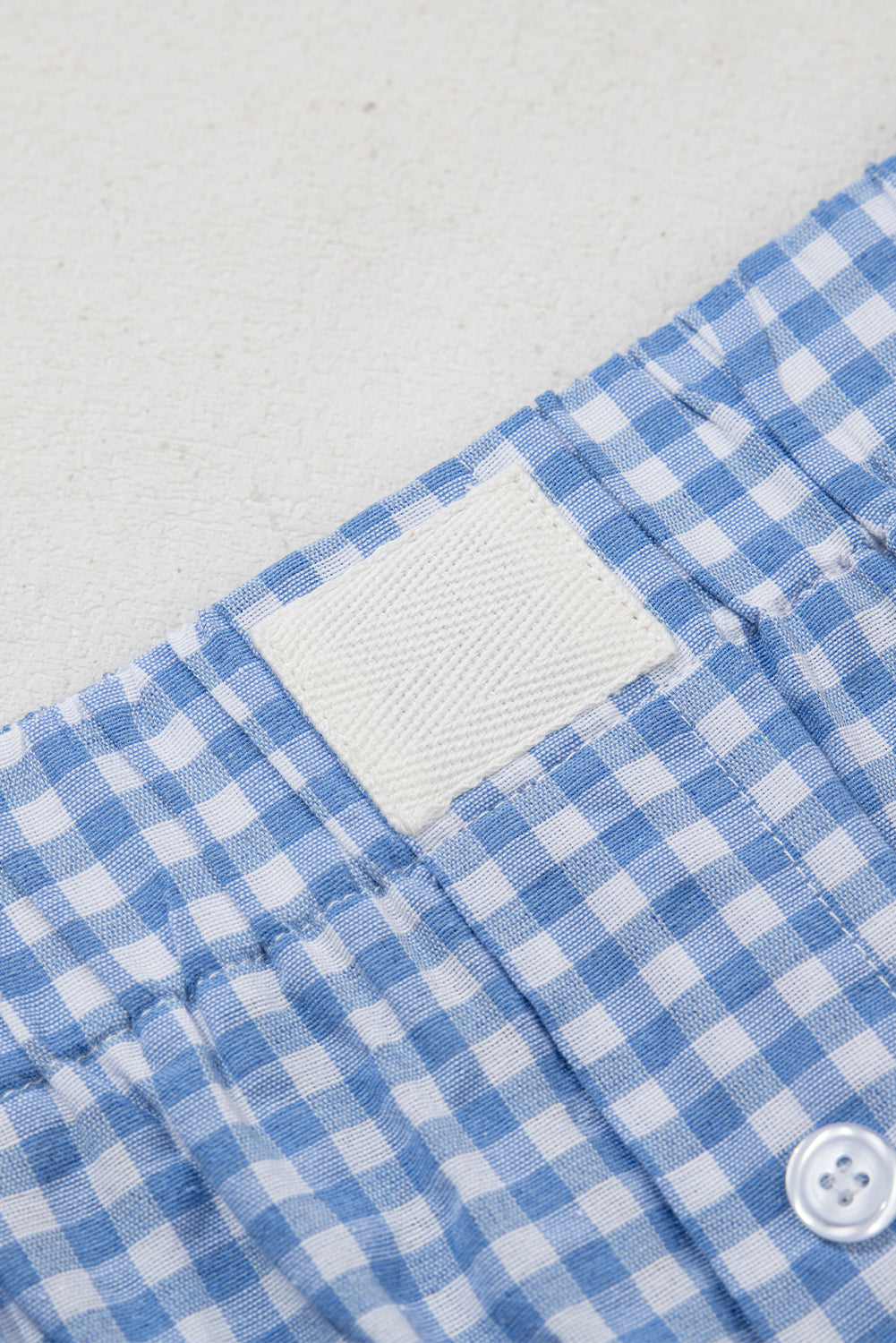 Red Gingham Printed High Waist Shorts