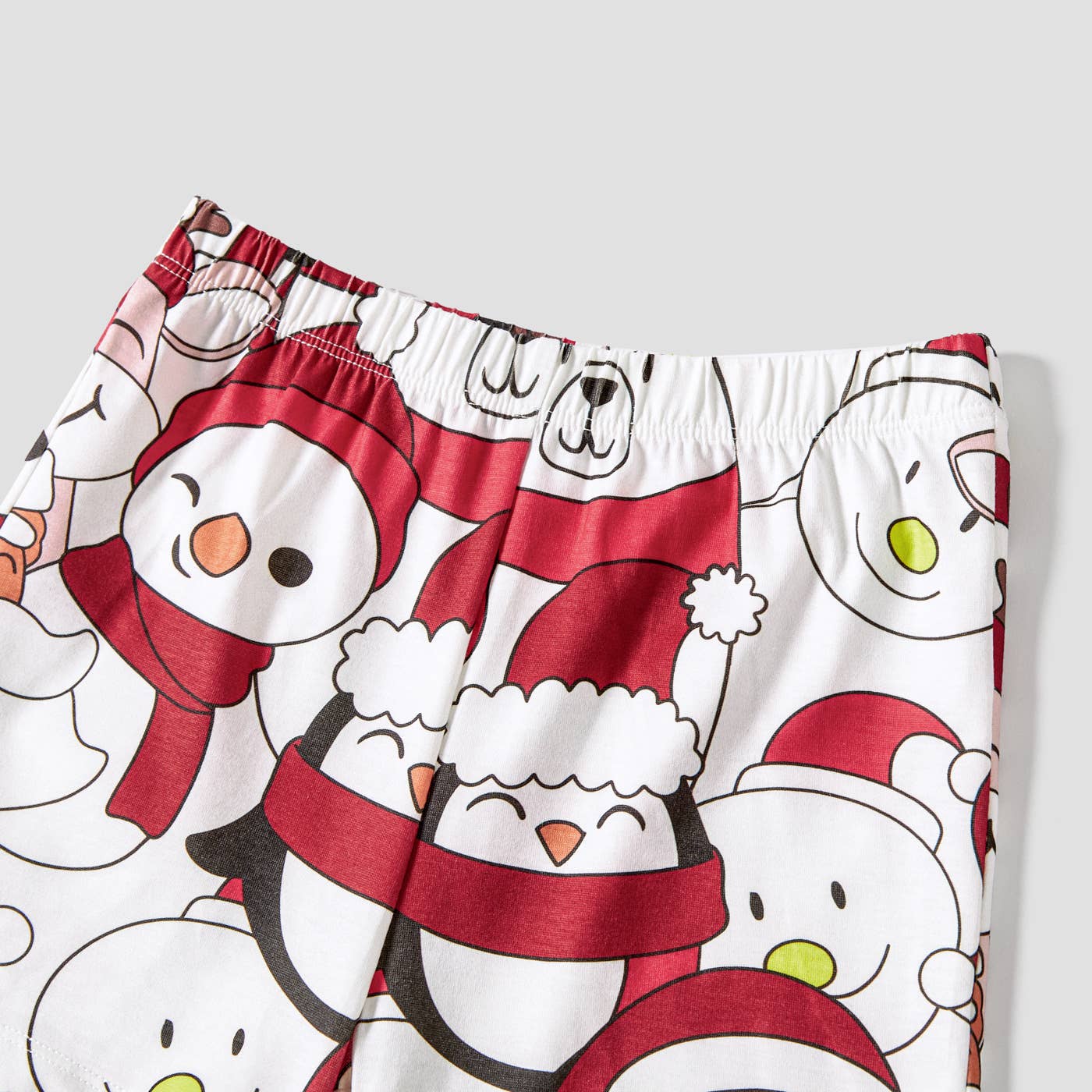 Christmas Santa and Snowman Family T-shirts & Shorts Pajamas