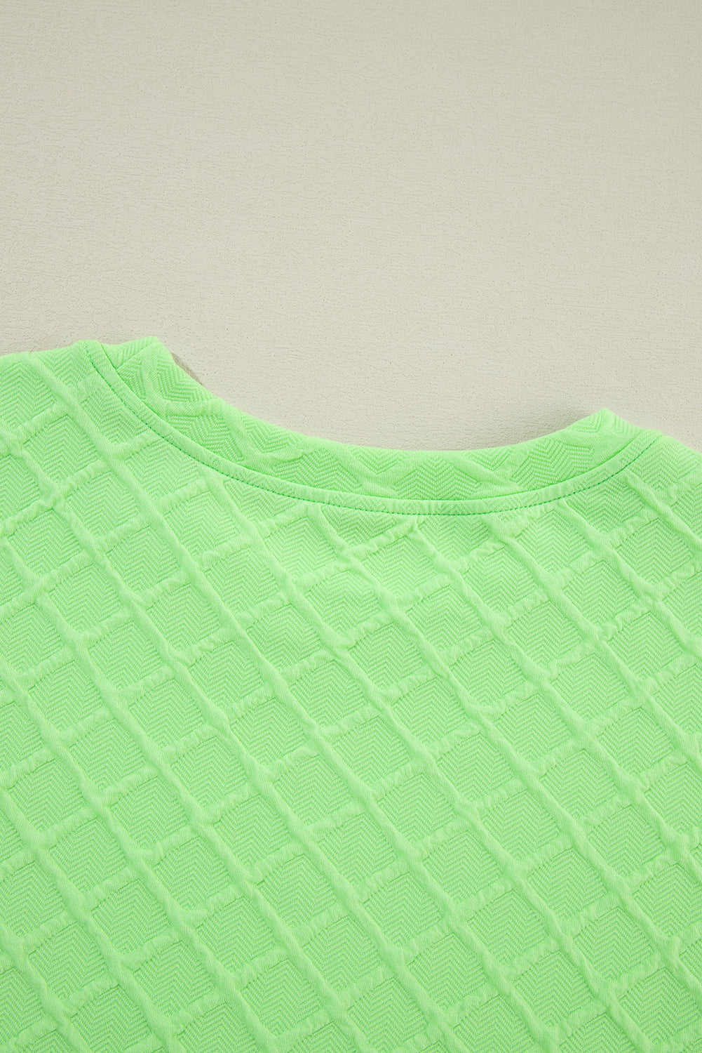 Checkered Textured Tee and Drawstring Shorts