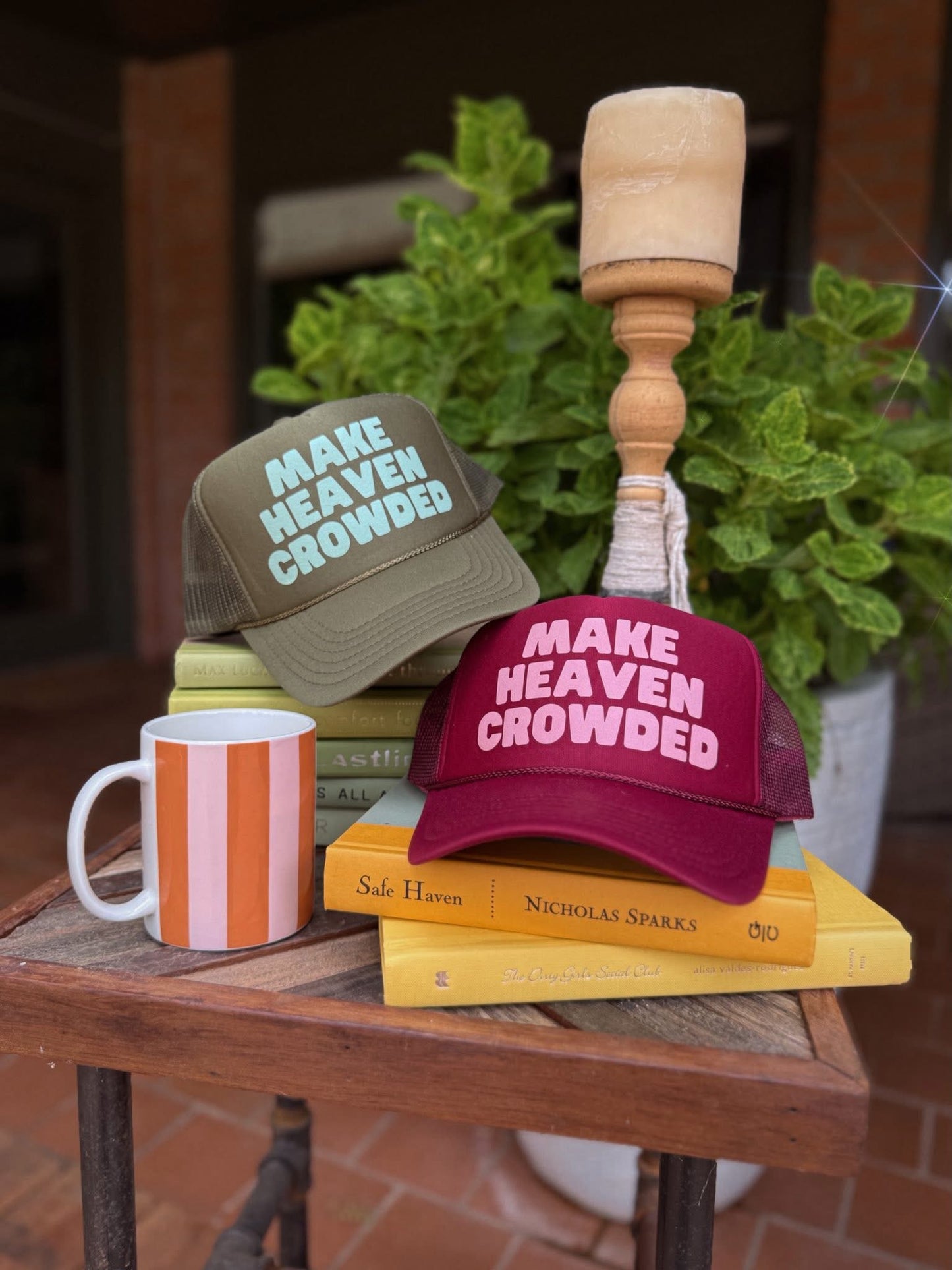 Make Heaven Crowded Trucker Hats