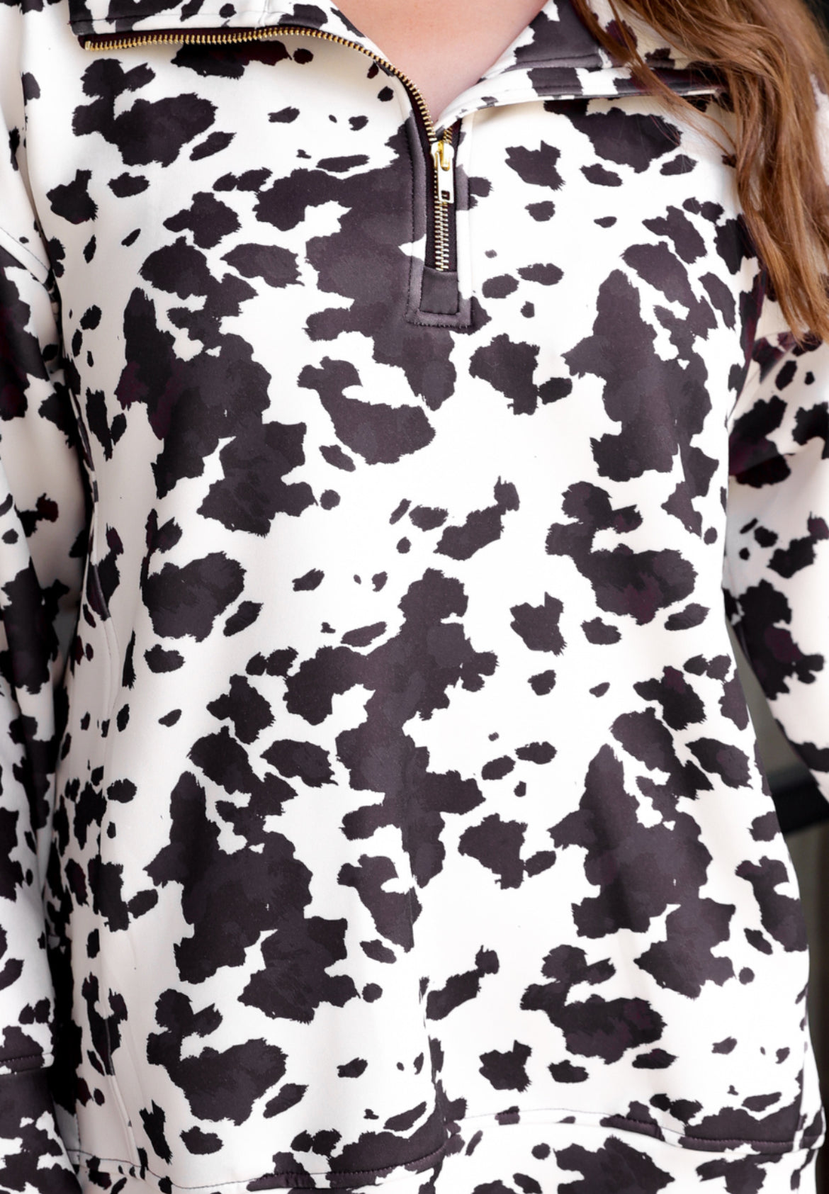 Everyday Pullover- Chocolate Cowhide couture